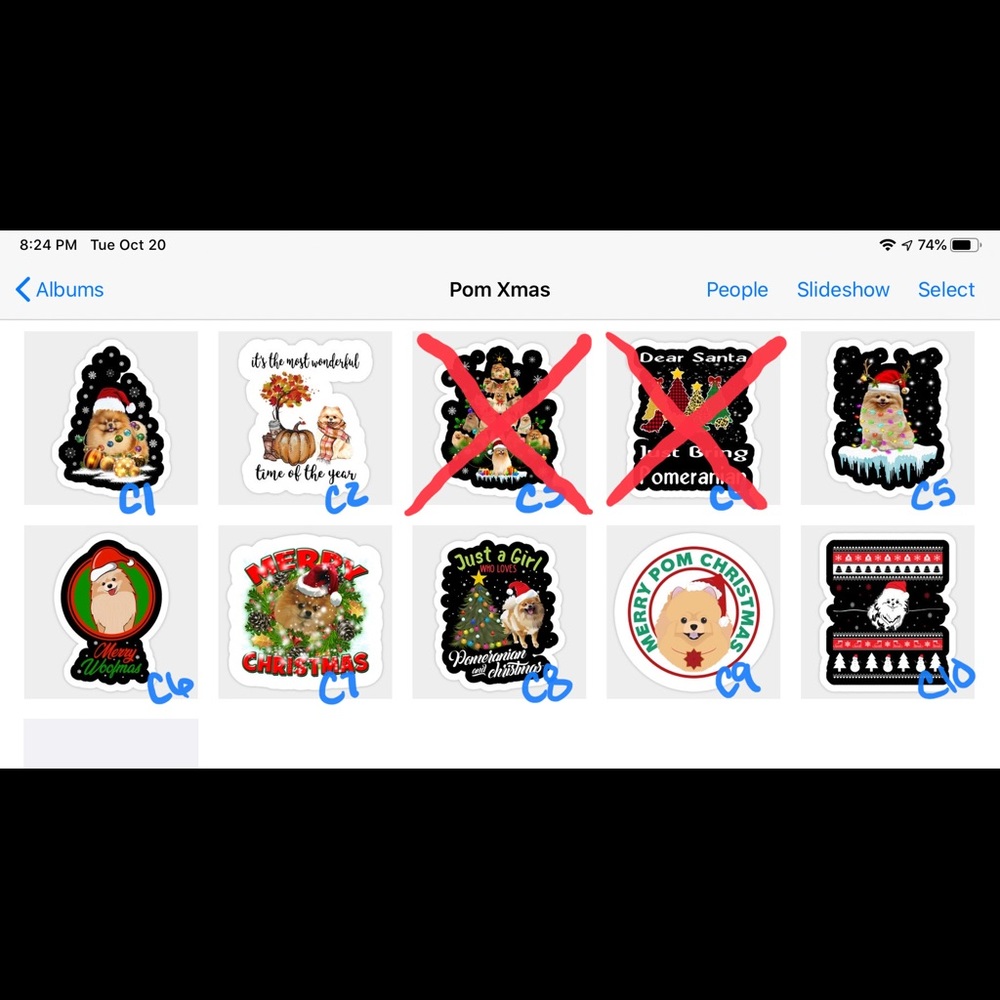 Pomeranian Christmas Decals add to bundle